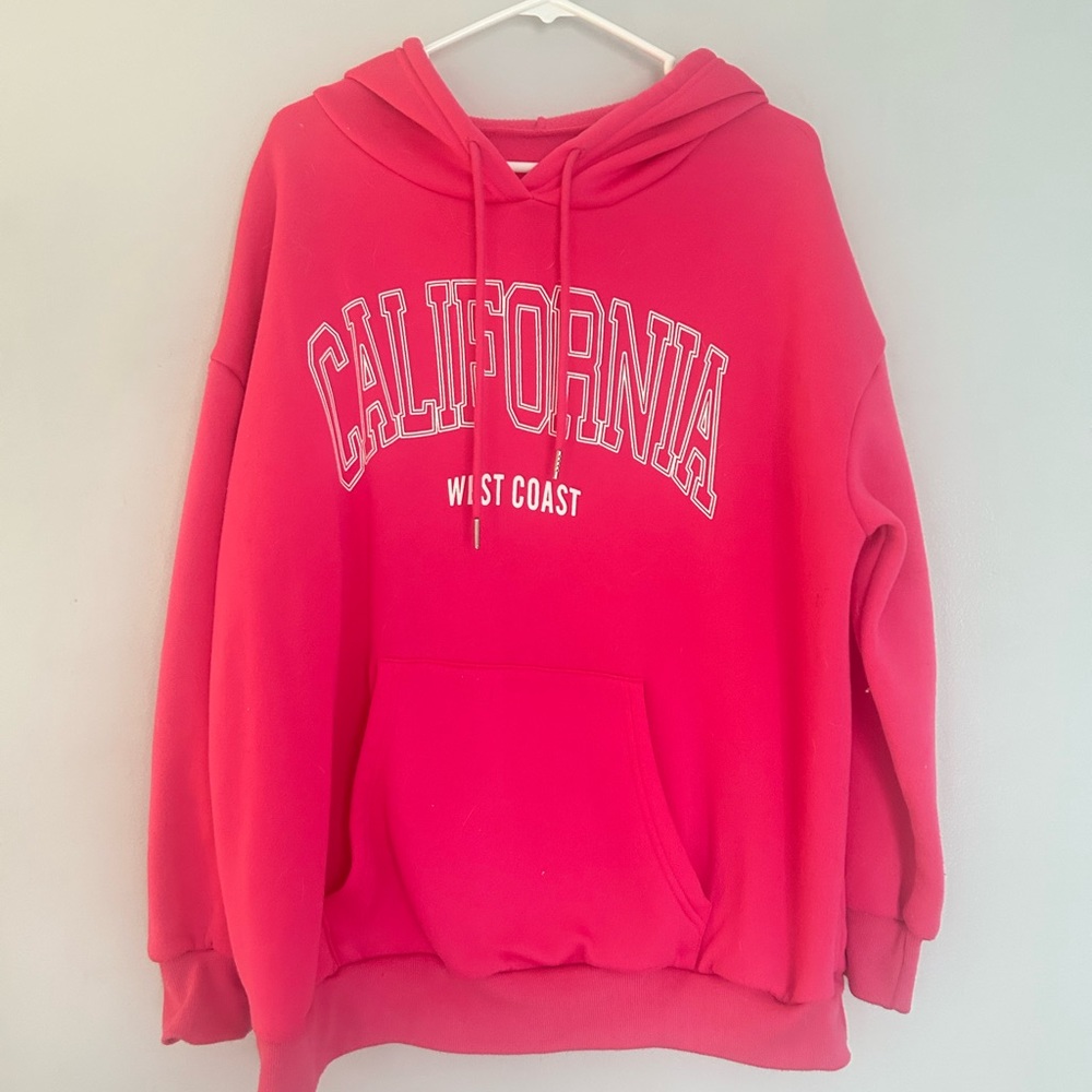Pink California preppy hoodie L